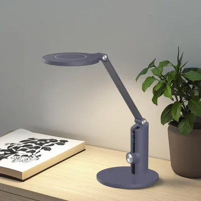 Contemporary Style Portable LED Table Lamp Flexible Arm Eye-Caring Adjustable Lighting USB Charging Touch Control Smart Stepless