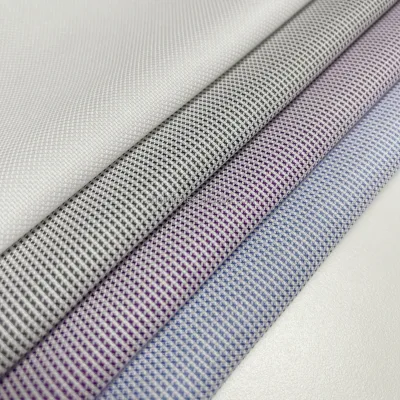 Customized 100%Cotton 40x80/2 Yarn Dyed Liquid Ammonia+Moistcure Finish Dobby Fabric for Clothing