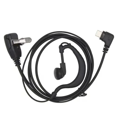 ETMY Type c G Shape Earpiece with Ppt for Walkie Talkie Two Way Radio ET-C6 ET-A12 ET-C18 ET-A13 ET-A68