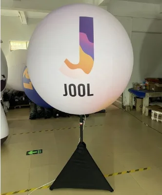 Event Decoration Inflatable Tripod Stand LED Light Ball Balloon