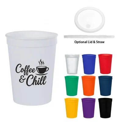 Smooth Stadium Cup Plastic Custom Drinking Stadium Cup Recyclable Plastic Drinkware Stadium Cup