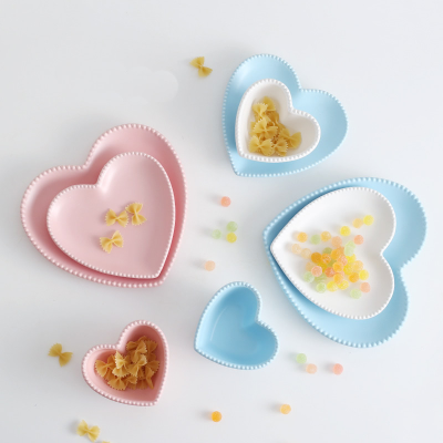 OEM Heart shape Bowls Cute Feeding Dishes