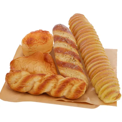 Gresorth Artificial Bread Set Realistic Faux Bread Simulated Toast Slices for Kitchen Shop Bakery Restaurant Food Model Display