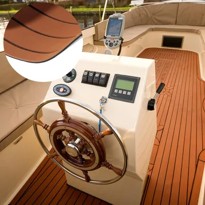 Boat Flooring EVA Foam Decking Sheet Non-Slip Self-Adhesive Marine Mat Cooler Tops Faux Teak Carpet for Seating Part Accessories