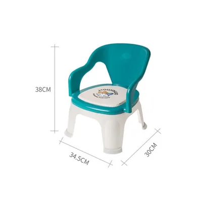 HOWAWA H8835 Plastic Dining Chair Cute Cartoon Backrest Thickened Design Glossy Finish 38x34.5x30cm for 2-4 Year Olds