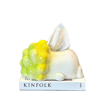 Hot Selling Cabbage Dog Tissue Box ,Household Ceramic Tissue Box Hold Tissue Box Cover Wholesale