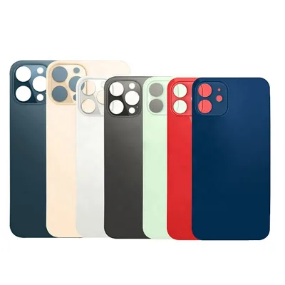 Elekworld EU Version Big Hole Back Glass with Sticker for iPhone 6 6S 7 8 Plus X XR XS 11 12 13 Pro Max