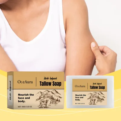 Natural Beef Tallow Soap Bar Unscented Grass Fed Tallow Soap Moisturizing Face Body Wash Sensitive Skin