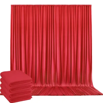 Wholesale Fabric Panel Backdrop Curtain for Wedding Photo Booth Stage Event Party April Fool's Day Chinese New Year Decoration