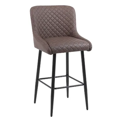 Wholesale Modern Designer Commercial Furniture Upholstered Fabric Kitchen Luxury Bar Chair with Metal Frame for Home Bar Dining