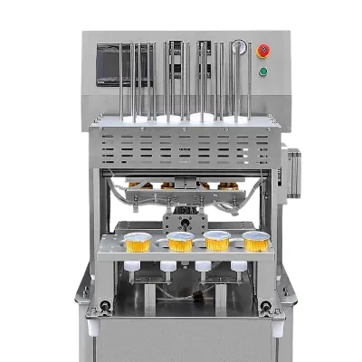 Customizable Automatic Sealing Machine for Metal Packaging Hot Sealing on Aluminum Foil & Tin Cups Bowl Heat Sealer