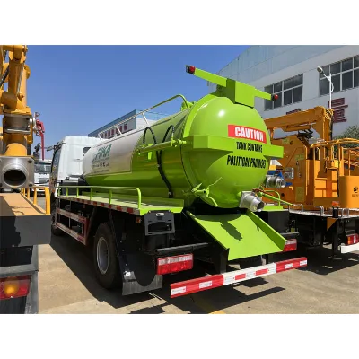 New DONGFENG CAPTAIN 4x2 6000L RHD Vacuum Sewage Truck Used in Tanzania
