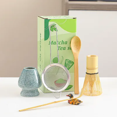 100prongs Modern Stainless Steel Tea Strainer Coffee Colander with Dial Rack Matcha Tool Accessory for Tea & Drinkware Set