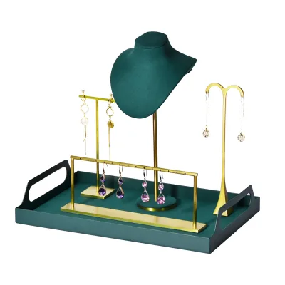Home Decorative Metal Jewelry Desktop Organizer Storage Tray