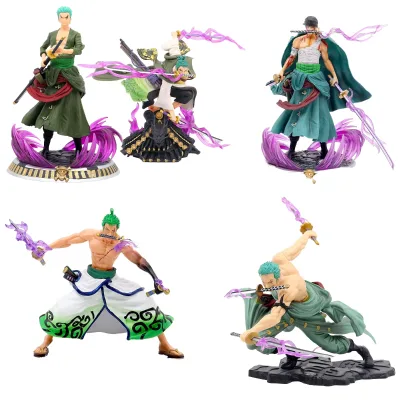PVC 3D Design Zoro Action Figures Statue Anime Figure Roronoa Zoro From One Pieces Model Toy in Box Packaging Collectible Model