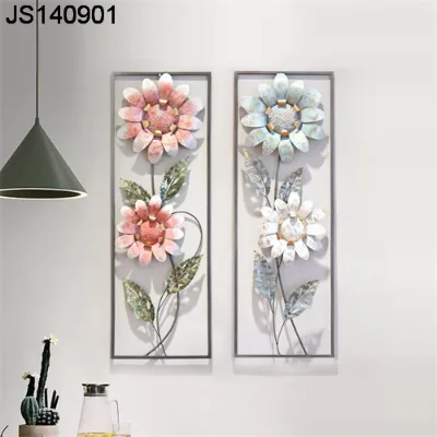 Metal Wall Art Flowers Set Iron Wall Decoration