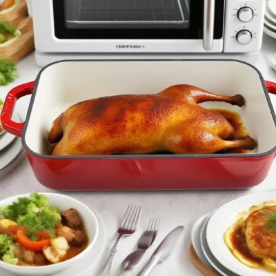 Factory Direct Delivery Rectangular Double-ear Enamel Bread Baking Tray Is Non-stick and Easy to Clean