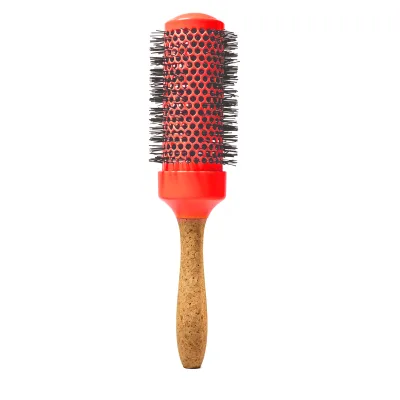 Private Label Wood Handle Round Roller Hair Brush Custom Color Blow Out Curling Hair Brush for Brand Customization