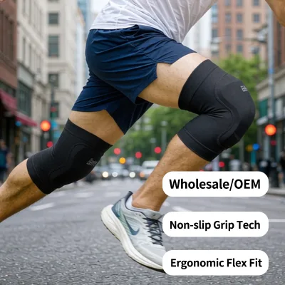 Private Label Knee Pads for Handball Compression 4-Way Stretch Padded Insert Sleeve for Indoor Match Tournament