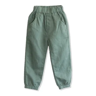 Wholesale Factory Custom Solid Color Organic Hemp Cotton Children Pants Causal Mens Joggers