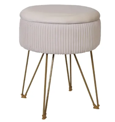 Durable Velvet Vanity Stool Chair for Makeup Room