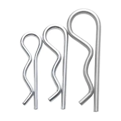 Carbon Steel Conical R Cotter Pin Spring Wave Pin Elastic Spring Clip 25-150mm Length M2-8 Head Diameter
