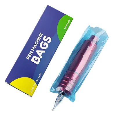 Plastic Disposable Tattoo Pen Machine Bags with Protective Sleeves 200 Pieces Per Box