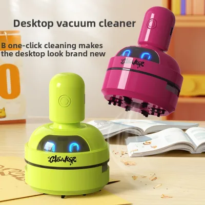 Cross-border Cartoon Desktop Vacuum Cleaner Dry Type Eraser Pencil Shavings Dust Cleaning Tool for Students Keyboard and Pencil
