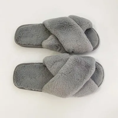 House slippers for Women Comfortable Lady Cross Strap Bedroom slippers