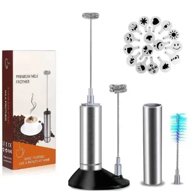 Gift Sets Food Grade Stainless Steel Eco-Friendly Handheld Electric Milk Frother Maker for Cappuccino Kitchen Gadgets for Sale