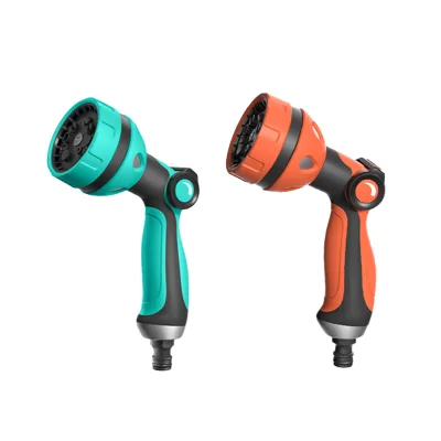 Manufacturer Supply 2025 New Alloy Gun Head ABS Plastic Showerhead Garden Hose Pipe Spray Gun 10 Adjustable Patterns