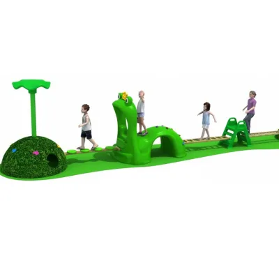Modern Landscape Play Structure with Sleek Design, Integrating Seamlessly with Park Environment