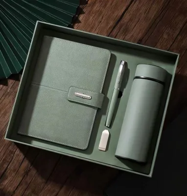 Notebook Set, Hand Strap, Gift Box, Custom-made Logo, Business Signature Pen, Engraved, 316 Insulated Cup Business Gift Box