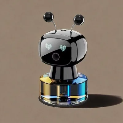 Intelligent Robot Car air Freshener Mount Aromatherapy With Four Color Options Luxury Clip & Spray for Home & Dashboard Use