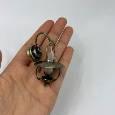 1:12Dollhouse   Mini  Miniature Lamp That Glows Magnetic Adhesive Wall-mounted Metal Light Bulbs