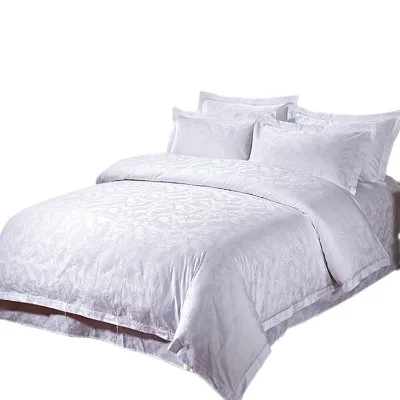 2024 NEW Linen Cotton Single Duvet Cover Full Satin Jacquard Duvet Cover for Hotel