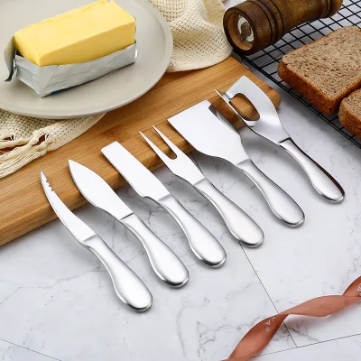 Wholesale Kitchen Cheese Knife Set Stainless Steel Butter Knife Metal Gold Cheese Knives