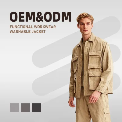 High Quality Shiny Locomotive Water-washed 100% Cotton Windproof Eco-Friendly Breathable Standard Autumn