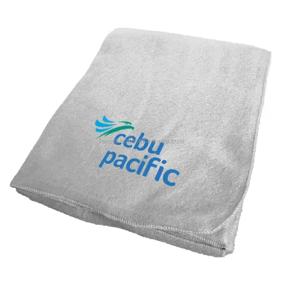 RPET Flame Retardant Polar Fleece Anti-pilling Disposable Eco-Friendly Recycled Plastic Fleece Airline Blanket