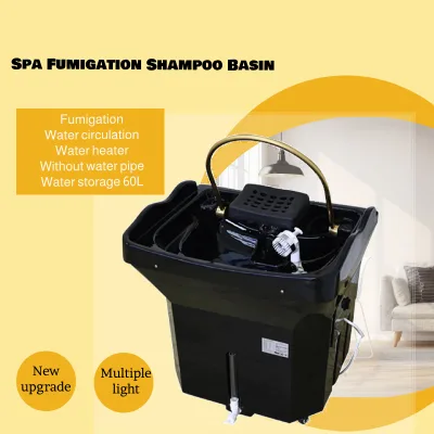 M BarberShop 60L Portable Shampoo Basin Water Circulation Multi-Color Light Spa Salon Multi-Purpose Hair Care Styling Hair Mask