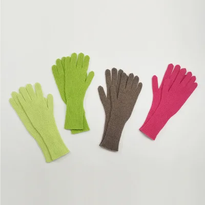 Green Cashmere Gloves for Women 2024 Custom Soft Stylish Warm Women's Cashmere Gloves in Many Colors