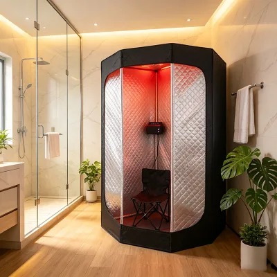 Wholesale Collapsible Fabric Infrared Sauna Enclosure Sauna Cold Plunge Combo for Alle Deutschsprachigen EU Lander