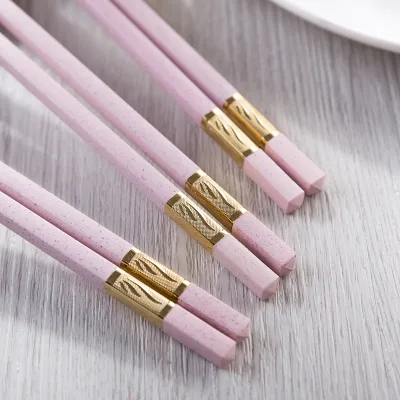 Custom Printed pink Noodles Chopsticks With Case Fiberglass Chopsticks Pink South Korea Qingdao Food Grade Chopsticks