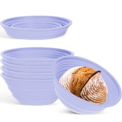 High Quality Vintage French Bread Proofing Basket Pattern 35cm Oval Manual Set Linen Lining Indonesia Rattan Base Factory Price