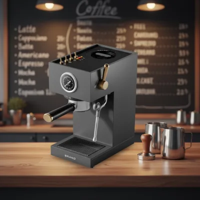 Portable Black Mini Espresso Coffee Maker AC/DC Electric White Coffee Machine for Household and Commercial Use