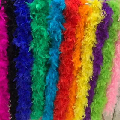 Fashion Different Gram 40g/60g/80g/120g Colorful Turkey Feather Boa for Party Costume