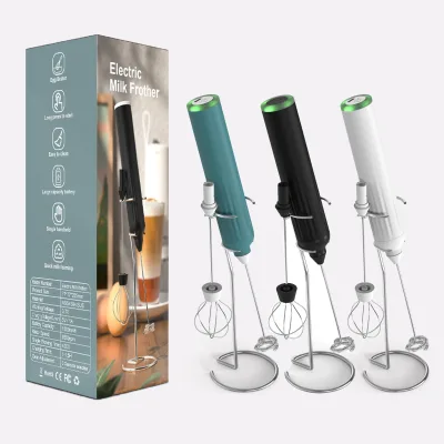 USB Custom logo Factory Wholesale Electric Milk Frother Rechargeable Milk/egg/coffee Frother/ Blender/mixer