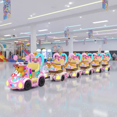 High ROI Nailong IP Amusement Ride Trackless Train with Video Game Interface and Dynamic Seats for Shopping Center and Plaza