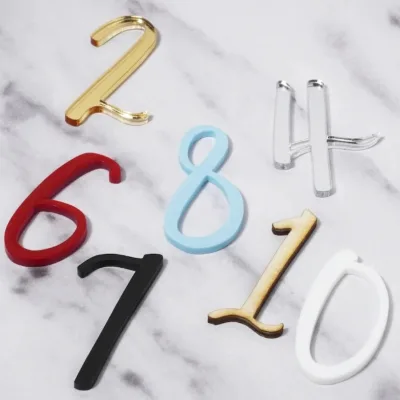 New Cross-border Ins Style Numbers 0-9 Acrylic Cake Insert Cake Inserts Rainbow Numbers Cake Decorations