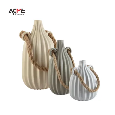 Ceramic Custom Ceramic Tall Flower Vase Handmade Sawtooth Rustic White Vase for Home Decor Modern Table Vase Vase